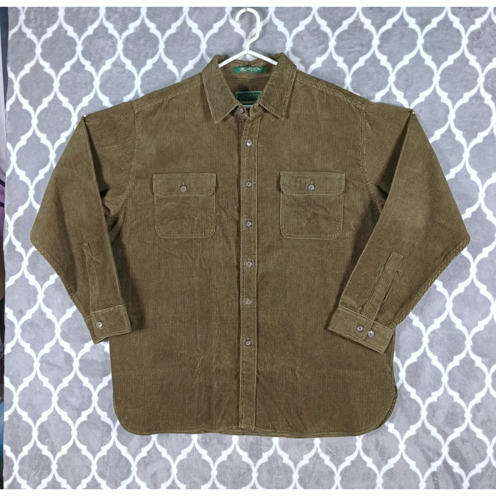 Claybrooke Outdoors Corduroy Shirt Jacket Men XL Brown Rugged Shacket